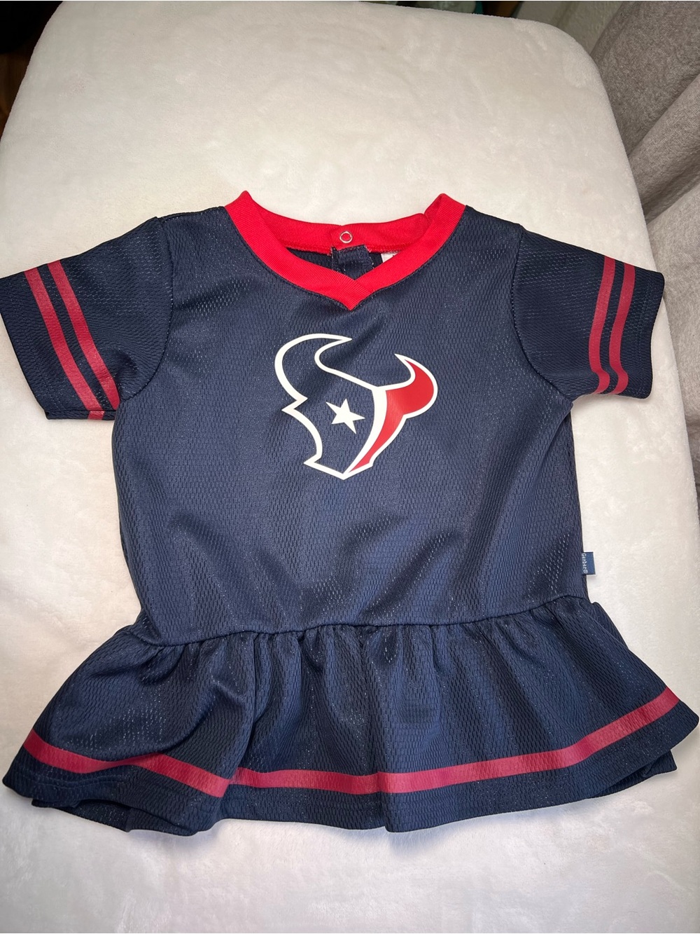 Gerber Navy and Red Houston-Themed Ruffle Tee